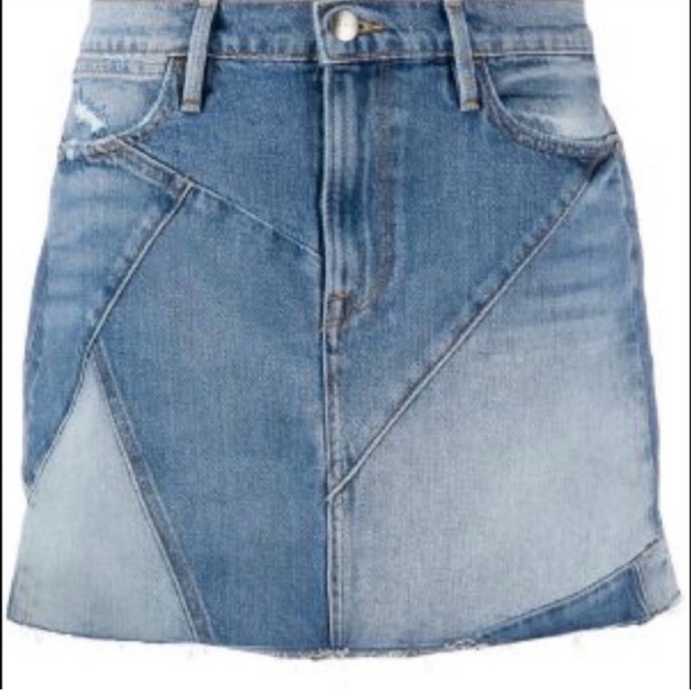 FRAME DENIM LE MINI SKIRT | MIXED DENIM IVES SIZE 30 - Picture 6 of 7